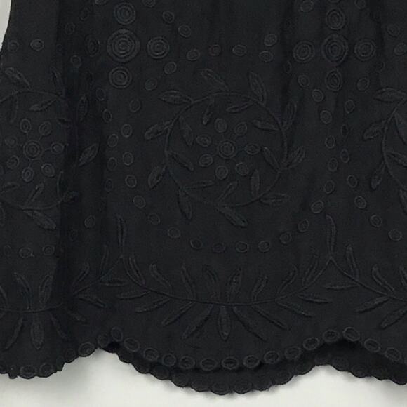 Ralph Lauren Black Label A Line Black Mini Skirt 10 Embroidered Voile NEW NWT - Picture 12 of 14